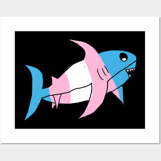 PRIDE SHARK TRANS Posters and Art